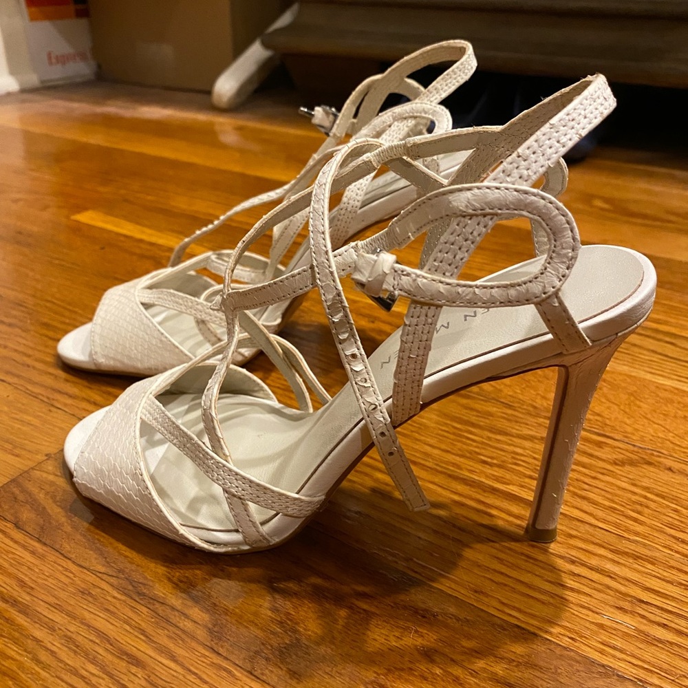 White Leather Heels